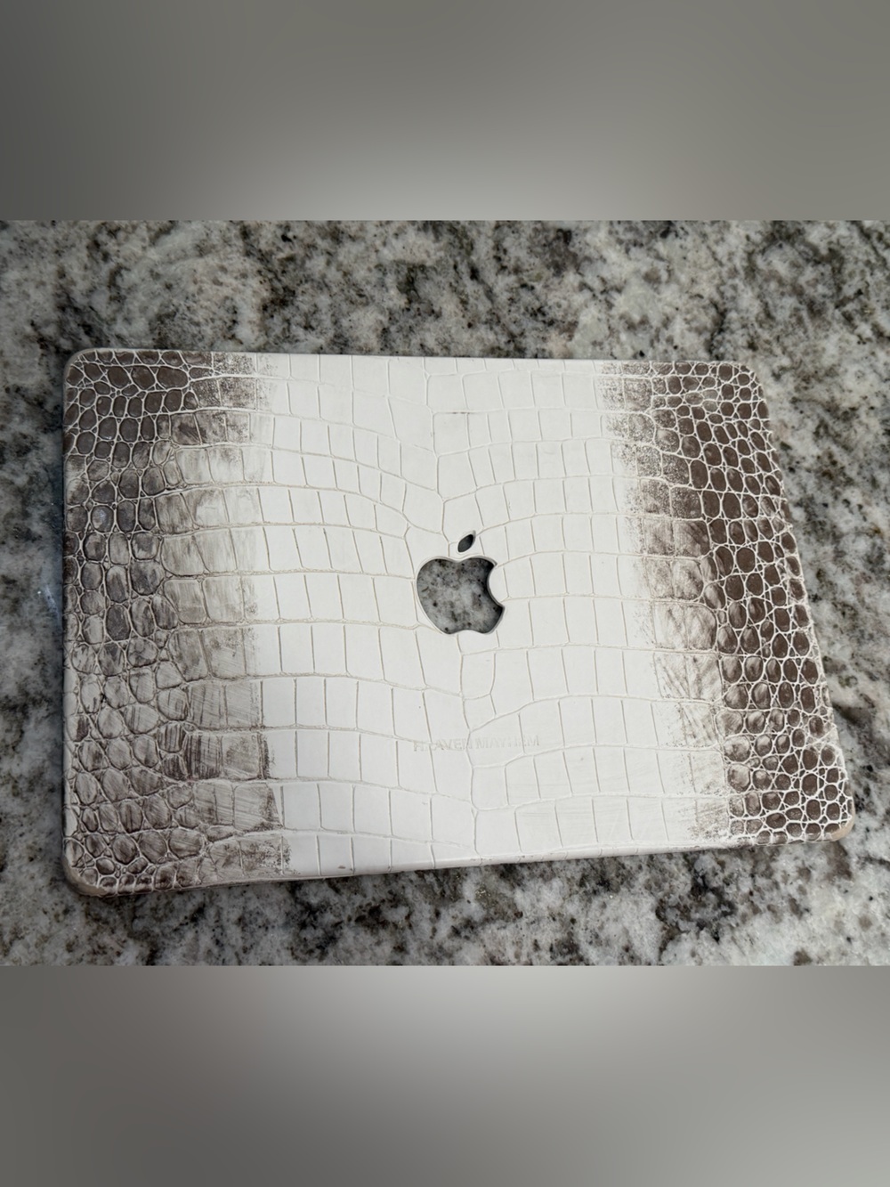 Heaven Mayhem Crocodile Embossed Vegan Leather MacBook Air 13” Case